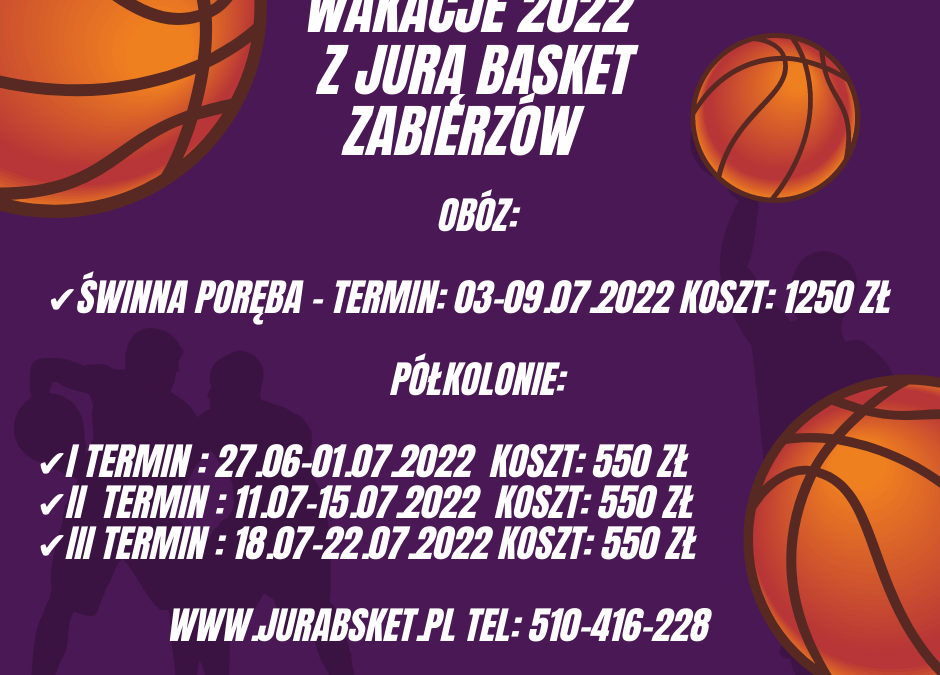 Wakacje z Jura Basket Zabierzów🏀 🏀 🏀